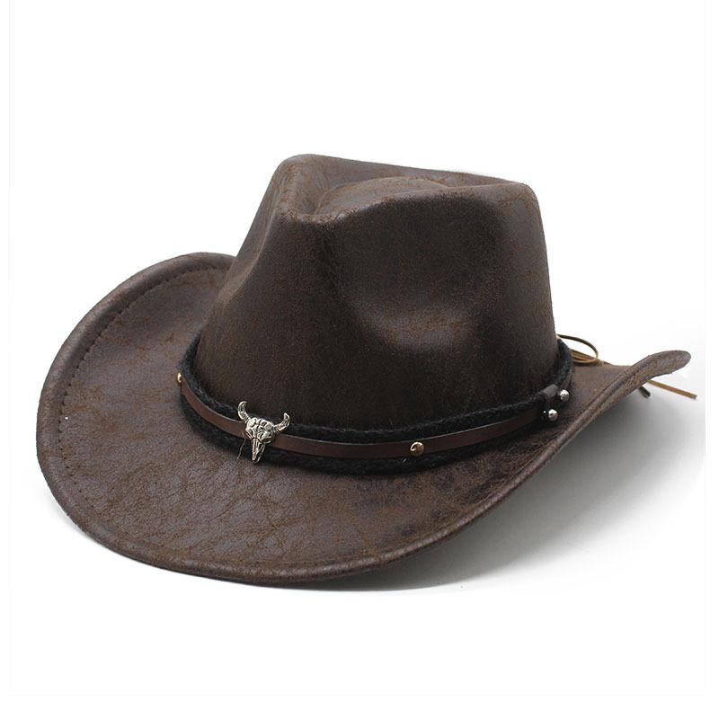 Suede Western Cowboy Hat With Characteristic Texture British Retro European And American Outdoor Cycling Sunshade Jazz Top Hat