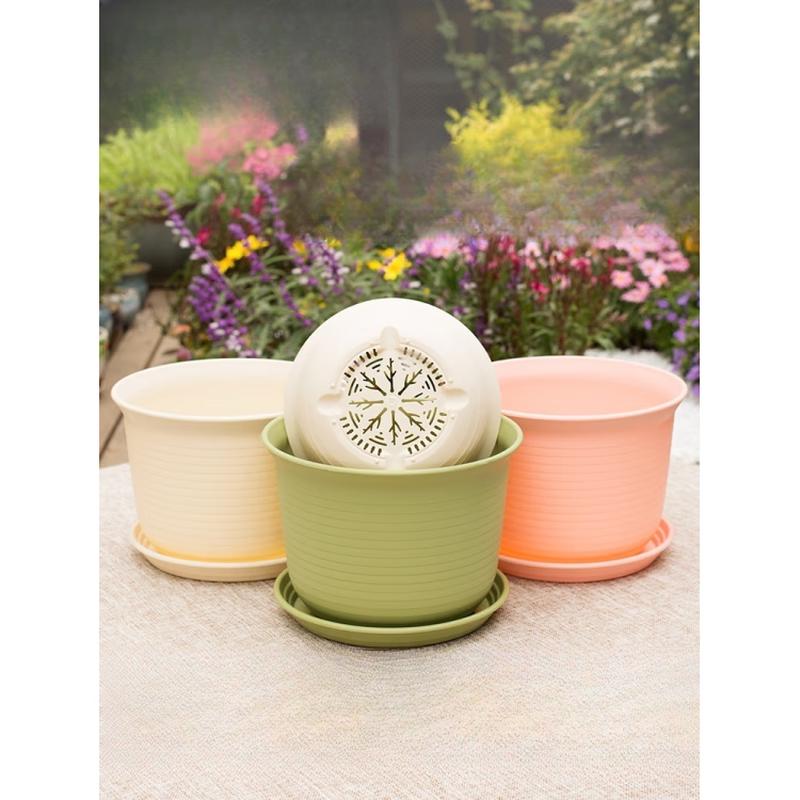 Durable Faux Ceramic Resin Flower Pot