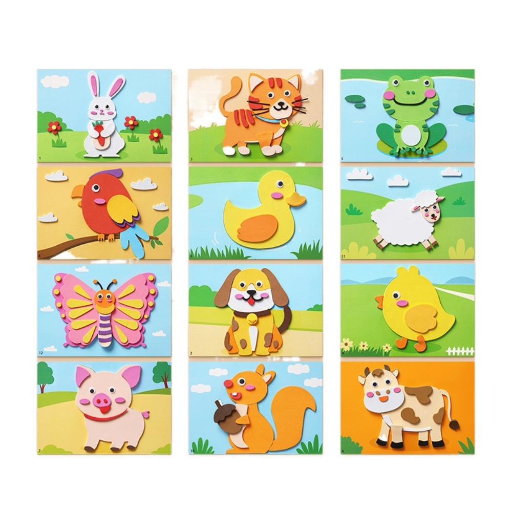 

Making Material Montessori Art Craft Toy Educational Sticker Toys Kids Toddlers Children Style A