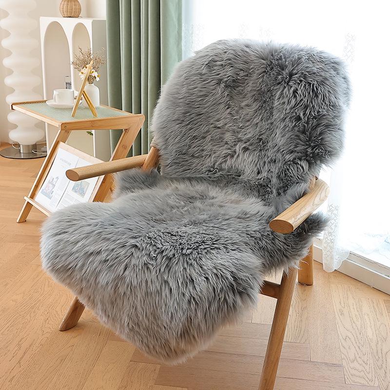 

Small Wool Sofa & Chair Cushion - Living Room Rug/Window Seat Tatami Mat Australia Grade Half Sheepskin 45x55cm