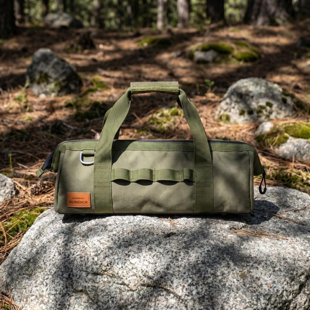 Large Capacity Camping Tool Bag Waterproof Tool Organizer Bag Gear Storage Bag Outdoor Gear зелёный