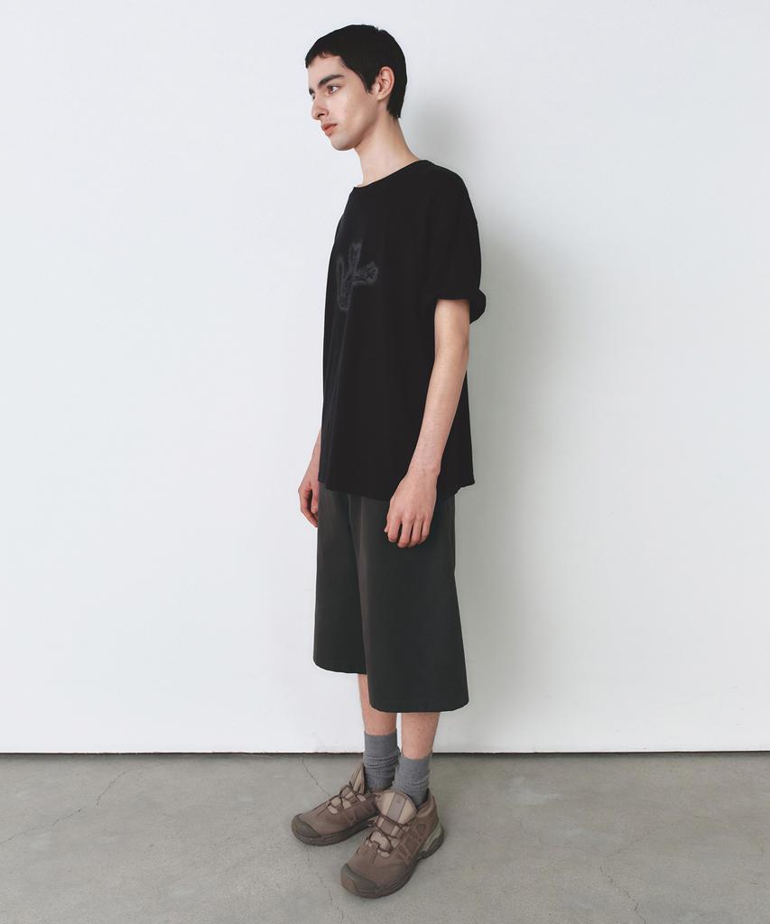 INSILENCE Cotton Twill Bermuda Pants Charcoal