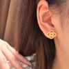 Xiaohongshu Elegant Retro Chinese Knot Brushed Ear Studs for Women