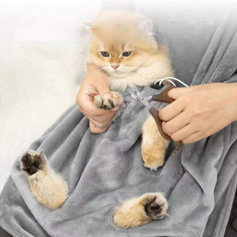 Cats Holding Carriers Velvets Aprons Slings Accompany Carriers Bag Indoor Use Smock Aprons with Pocket
