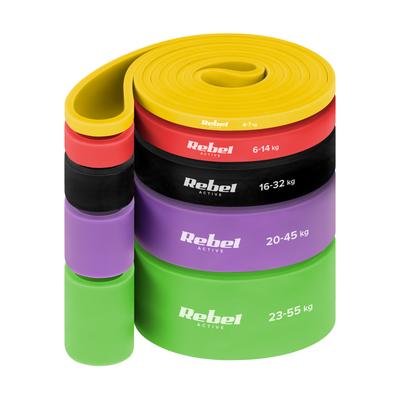 Juego de 5 Bandas de Ejercicio Power Band, Bandas de Resistencia para Entrenamiento Físico, Rebel
