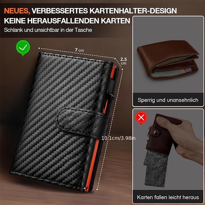 1Pcs Multifunctional Small Credit Cards Wallet Men'S Wallet With Coin Case Rfid Protection Slim Purse Card Bag