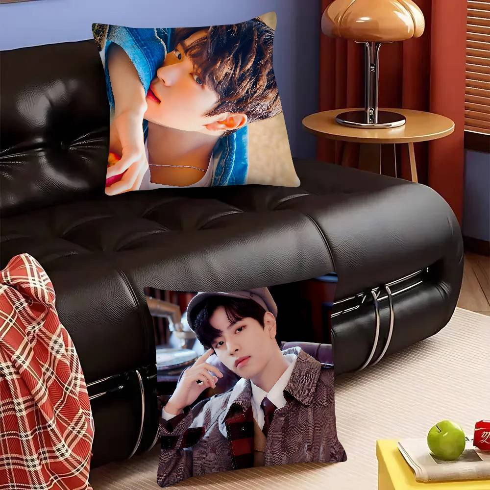 Seungmin Kpop Boy Pillow Case Square Pillow Bedroom Sofa Leisure Comfort Cushion Car Living Room Home Decoration