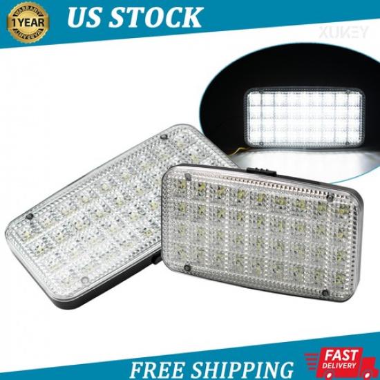 2PCS RV Caravan Interior Dome Reading Light Roof Cabin Lamp Campervan Trailer