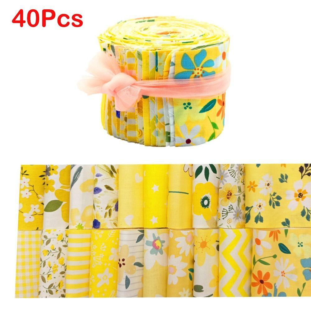 40Pcs 6.5x50CM Precuts Fabric Jelly Rolls Cotton Strip  For DIY Sewing and Handicraft Making