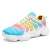 Zapatillas de deporte para mujer, zapatos de plataforma de color arcoíris a la moda, zapatos casuales para caminar, zapatos cómodos para exteriores para mujer