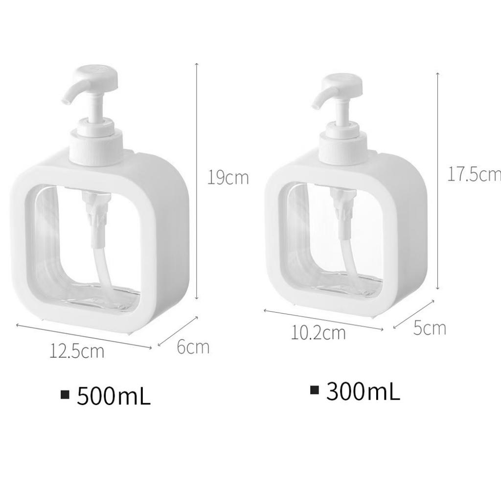 YS0257-New Transparent Dispenser Bottle - Bathroom Hand Soap Refillable Pump Bottle, Plastic Press Dispenser with Visible Design