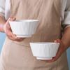 Haoya Jingdezhen Elegant Jade White Ceramic Rice Bowls (Set of 4)