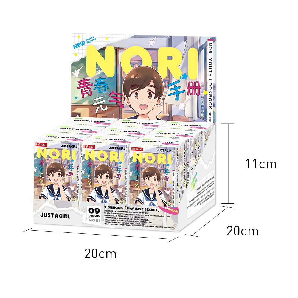 POP MARTNORI Youth Lookbook Series Pop Mart Gachapon Blind Box Figure Plastic Model Premium Toy Soft Vinyl Original Character Birthday Gift [3-Piece}