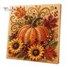 Thanksgiving Home Decor Autumn Faux Pearl Painting Kit, Fall Theme Art DIY Kit for Festive Seasonal Craft Kits Adults, Fox Pumpkin 3D Set Decor,