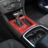 Central Gear Shift Box Panel Trim Decor Cover For Dodge Charger 2015+ Red Carbon
