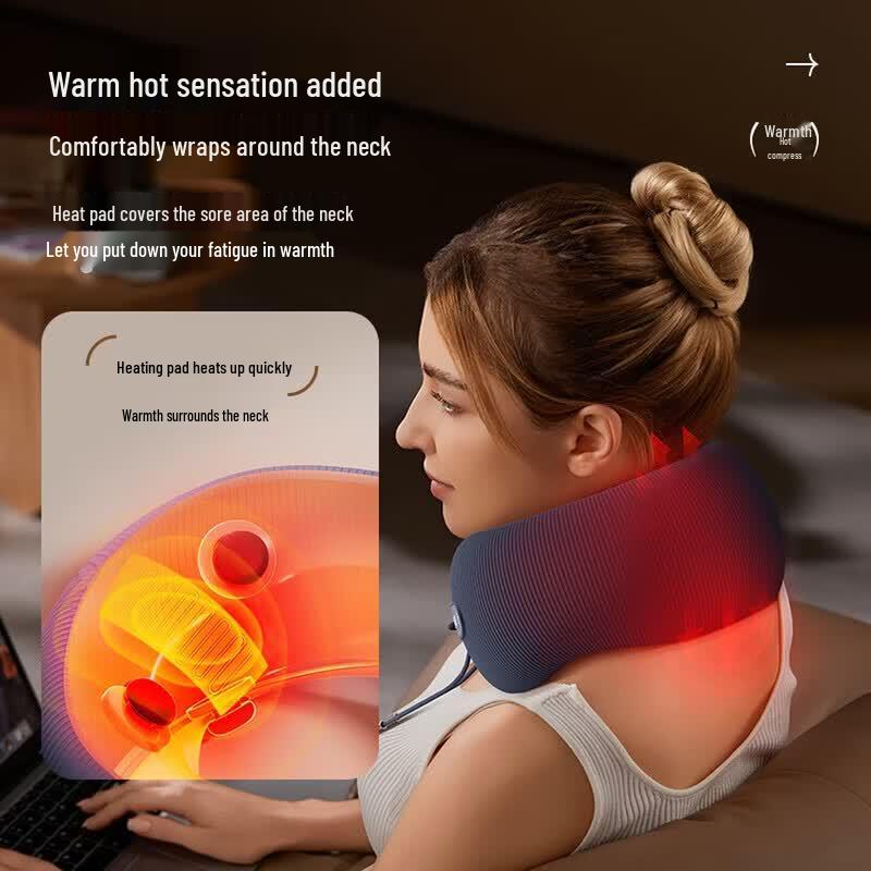 AUX U-shaped Neck and Shoulder Massager Pillow CN plug (adapter included)