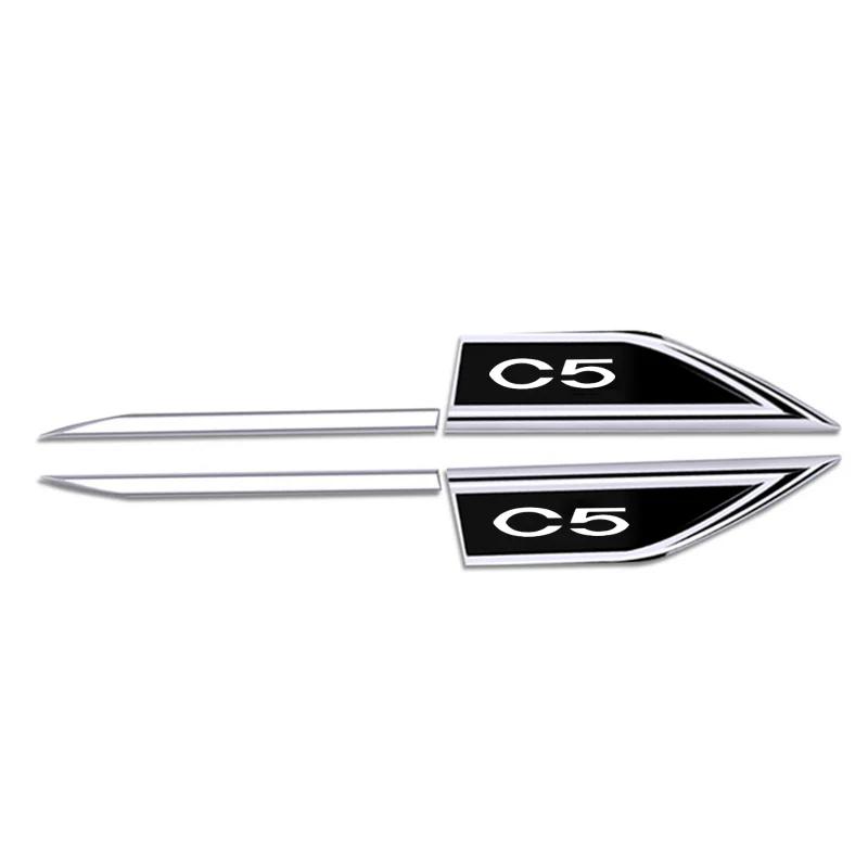 

Auto Door Fender Side Blade Badge Car Body Anti Scratch Metal Sticker For Citroen C5 2000-2017 Accessories чёрный