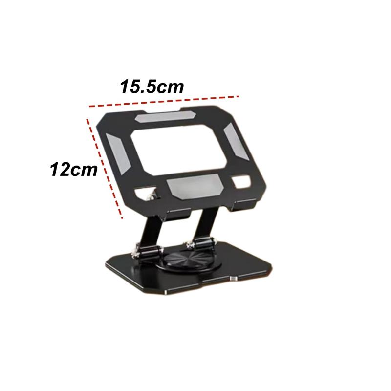 360° Rotatable Tablet Stand,Foldable Aluminum Desktop Holder for iPad,Tablet & Phone чёрный