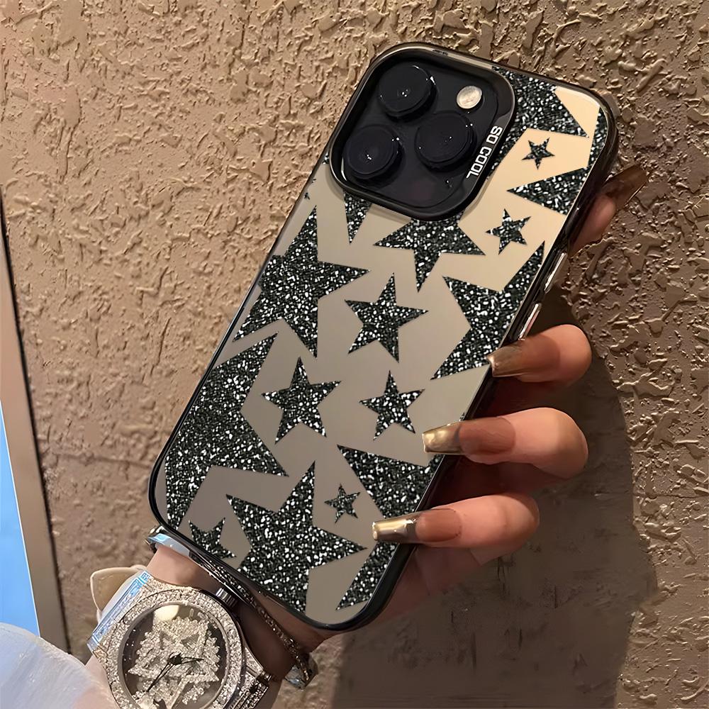 Luxury INS Star Phone Case For iPhone 17 16e 16 15 14 13 12 11 Mini Pro Max X XR XSMAX 8 7 Air Plus Anti Fall Matte Back Cover