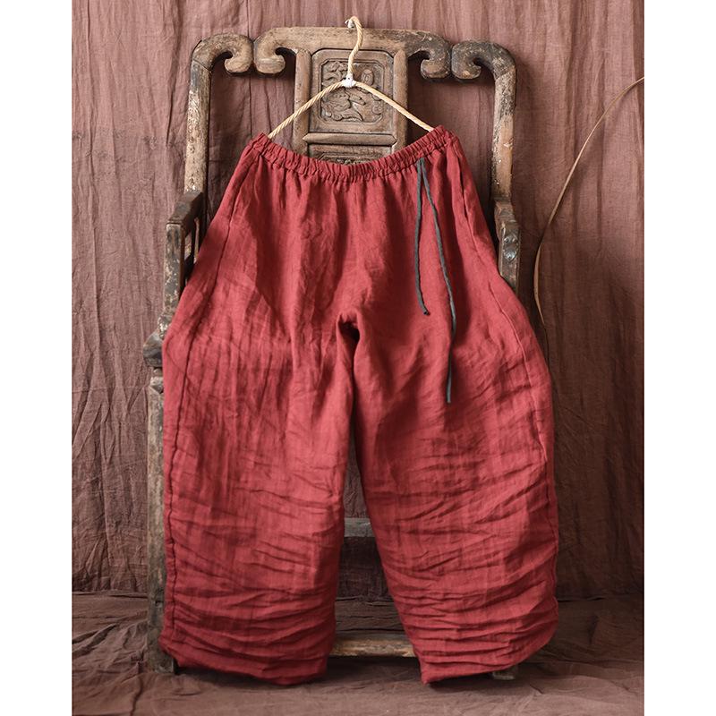 

2025 Summer Elegant High-Waist Wide-Leg Denim Pants for Women 2XL помаранчевий/червоний