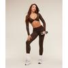 Gymshark Adapt Animal X Whitney Long Sleeve Crop Top Archive Brown    Soft Brown b5c9X Ndjw