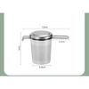 1pc Premium Stainless Steel Tea Filter Extended  Handle, Loose Tea Drainer with Lid,Anti-Scald Multi-Purpose Tea Strainer