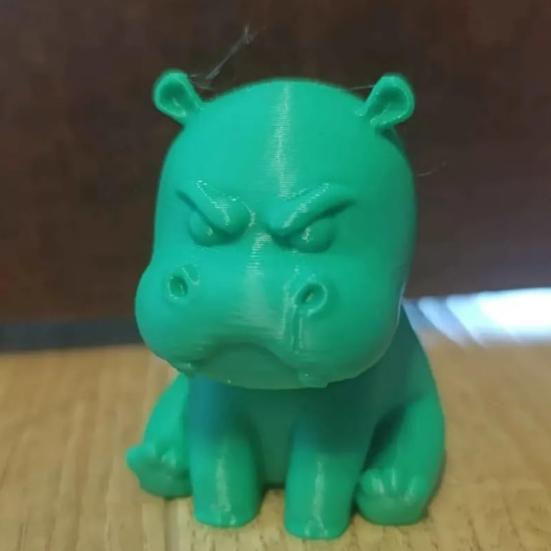 Wütendes Nilpferd Figur 3D-gedrucktes Nilpferd Ornament Schreibtischkumpel Griesgrämige Nilpferd Statue