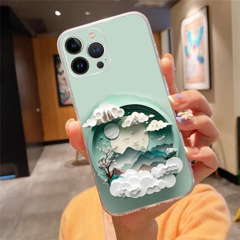 Landscape Art Phone Case For iphone 17 Pro Max Air 16 15 14 13 Pro Max 15 16 Pro 15Plus