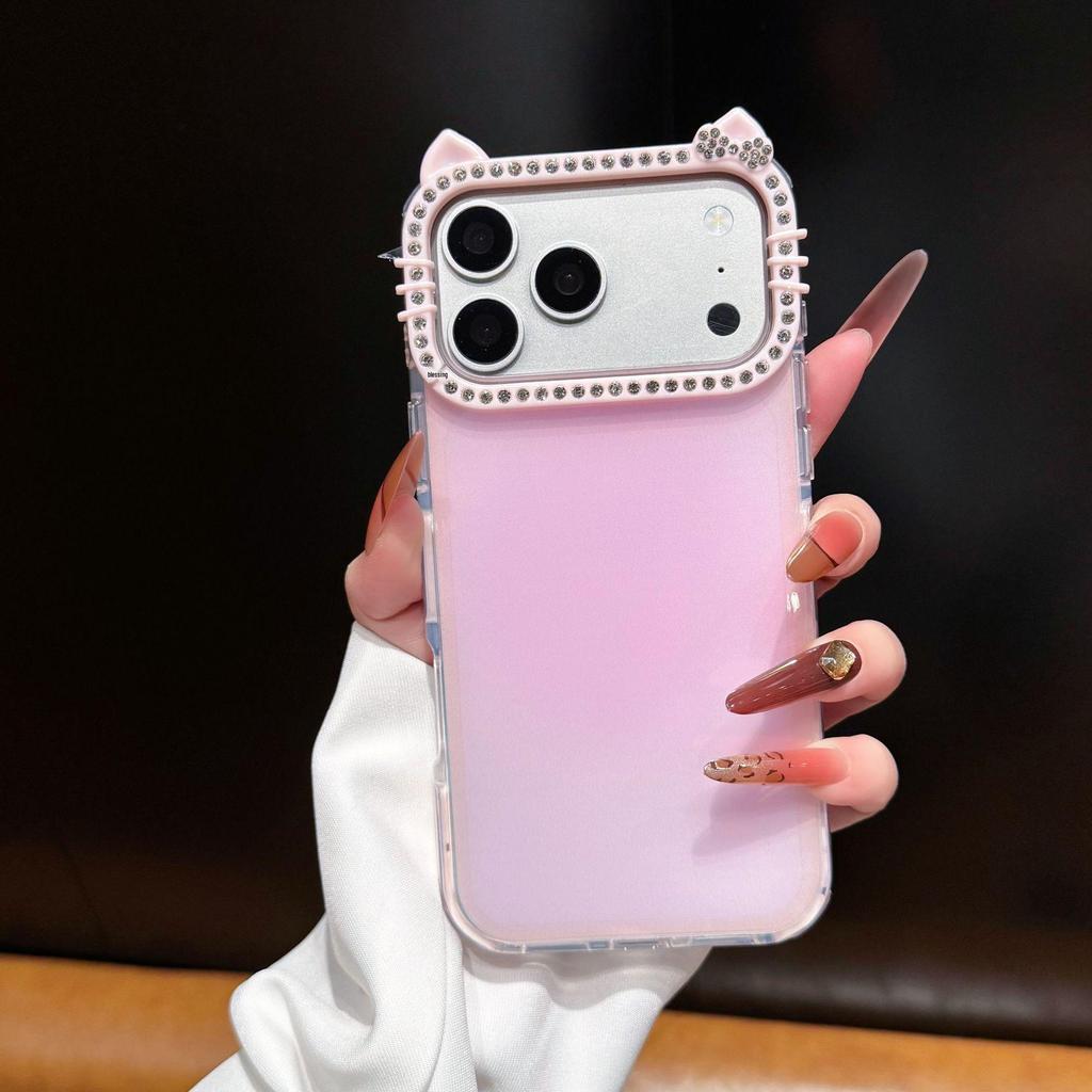 Cat Acrylic Large Hole Phone Case for 17 Pro Max, 16, 12/11/12
