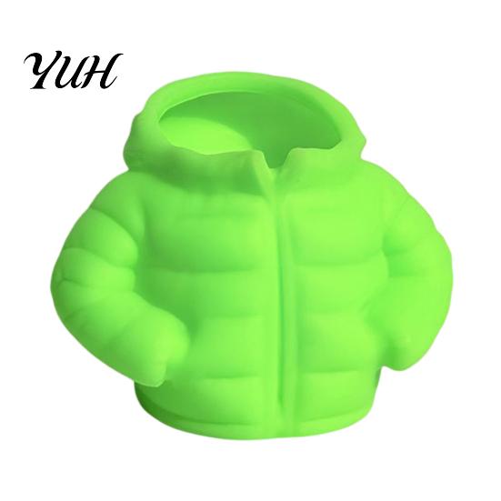Unique Pen Holder Gift Cartoon Puffer Jacket Holder, Cute Desk Organizer, Novelty Pencil Container for Markers Stationery And Desktop Accessories