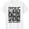 Friday the 13th Jason Black and White Grid Horror Movie T-Shirt