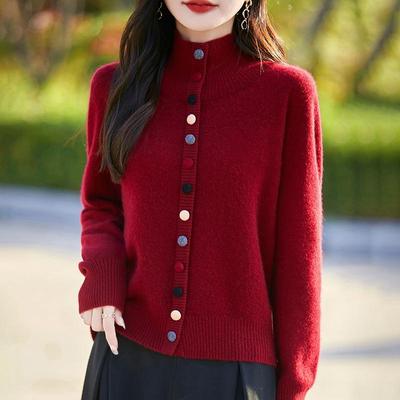 Women's Cashmere Sweater Qinghe Cashmere 30% Cashmere 70% Wool Autumn and Winter Cashmere Pullover Soft and Warm