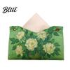 Household Storage Bag Leather Tissue Box Cover Foldable Desktop Organizer Oil Painting Style Napkin Holder Case Reusable Facial Paper Organizer