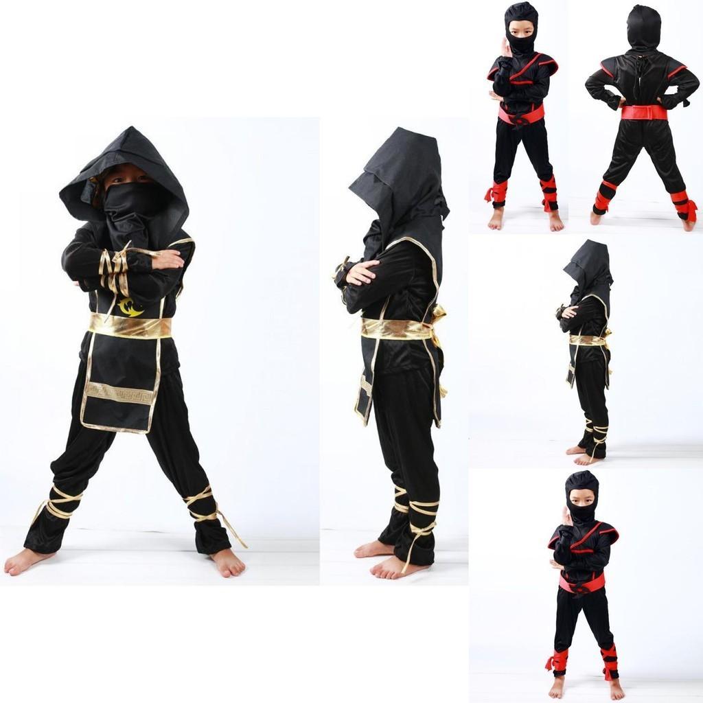 Comfortable And Breathable Boys Kids Ninja Assassin Costume With Adjustable Features