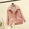 Veste en Fausse Laine d'Agneau pour Femme - Style Coréen Automne/Hiver 2025, Coupe Régulière, Manteau Petite Taille