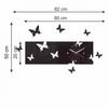 Modern horizontal Butterflies wall clock