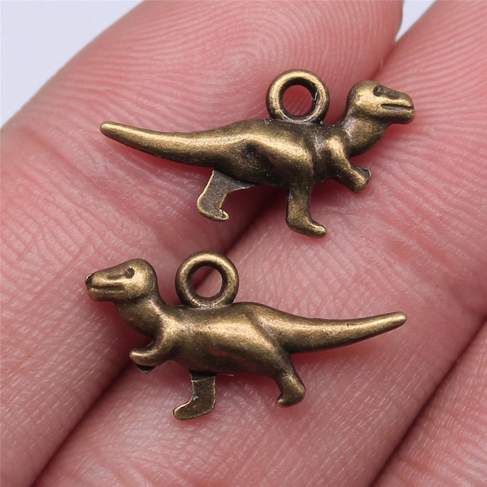 10 Stück Anhänger Dinosaurier Brontosaurus Tibetische Bronze Silberfarbe Anhänger Antiker Schmuckherstellung DIY Handgemachtes Handwerk