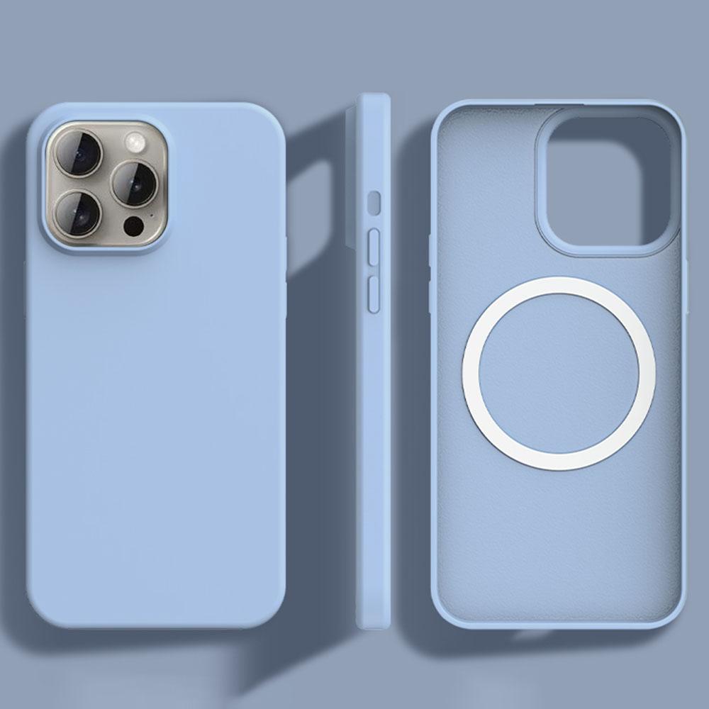 

For iPhone 13 Pro Max Case Compatible with MagSafe Ultra Thin Liquid Silicone + PC Phone Cover I