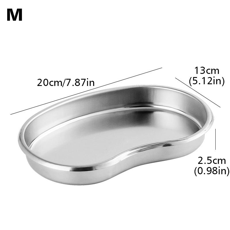 1PC Stainless Steel Tray Multi Functional Jewelry Storage Tray Cosmetic Tattoo Accesory Elbow Tray Irregular Design SML