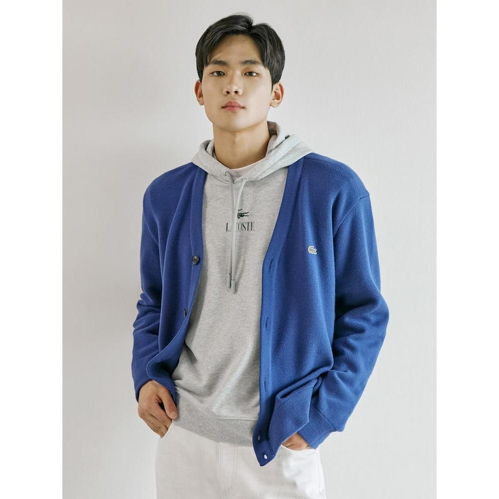 

LACOSTE Men s Basic V Neck Fleece Cardigan AH460E 53NM F9F Q2NAH460E 53NMF9F