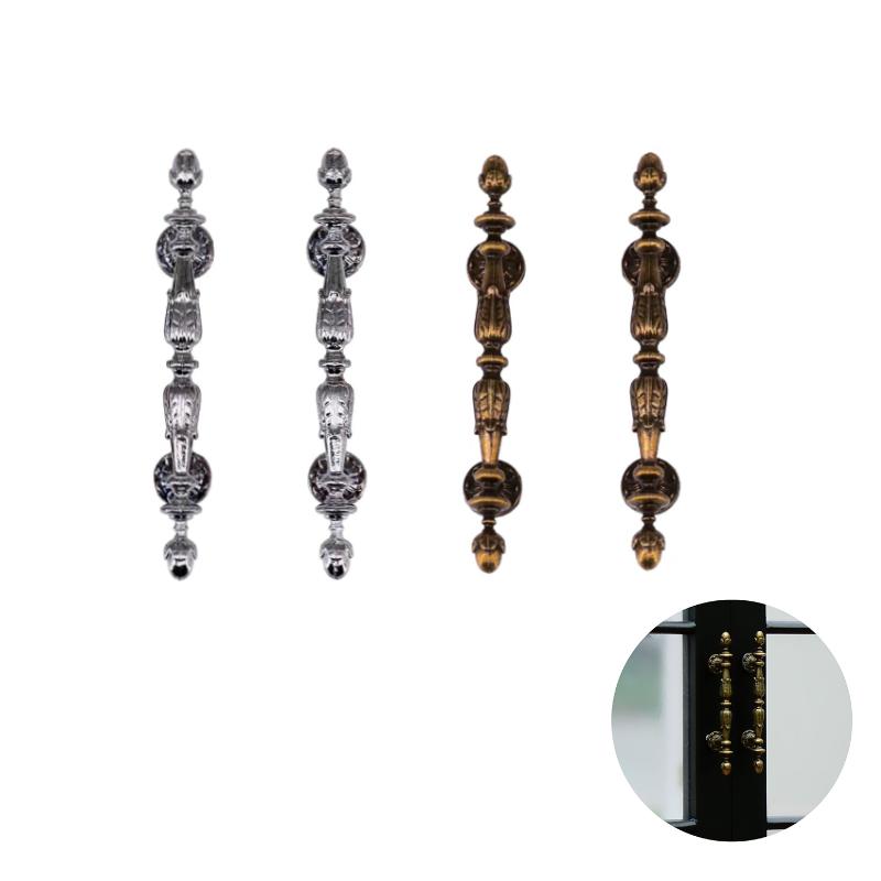 1/12 Doll House Model Furniture Accessories Diy Alloy Retro Europenan Door Lock Retro Metal Door Handle Dollhouse Miniatures Toy