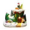 Christmas Scene Illuminated Figurine Miniature Tabletop Decoration for Home or Garden Decor Good Craftsmanship Multifunctional
