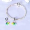 Colorful Luminous Bulb Pendant Copper Plated Original Beads Fit Originalcharms Bracelet Bead Jewelry Gifts For Women