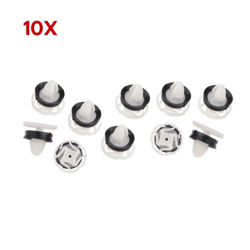 10pcs White Nylon Door Trim Panel Mounting Clips Fastener Kit Replacement For Peugeot 7703077476 Car Replacem Parts