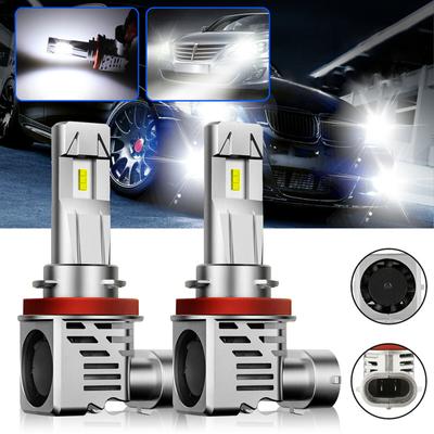 1 Pair Metal H11 H8 H9 120w Canbus Led Headlight Kit High Low Beam Bulbs Ultra-White 6500k