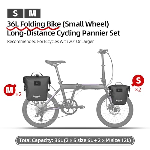 Rhinowalk 6L Vattentät Cykelväska, Motorcykelväska Ryggsäck, Axelväska, Laptopväska, Resväska, Professionell Cykeltillbehör (1 påse)