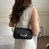 Small square bag women's new personalized commuting new niche design simple texture small bag shoulder armpit bag