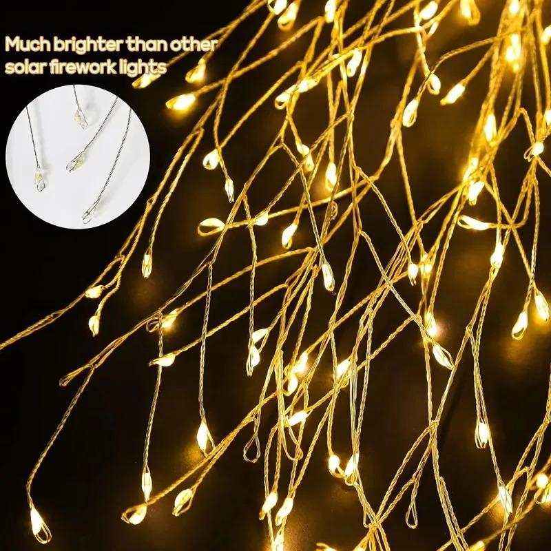 Outdoor LED Firework Christmas Decor Solar Lights Waterproof Garden Party Fairy Solar Lights for Landscape Lawn Pathway Patio