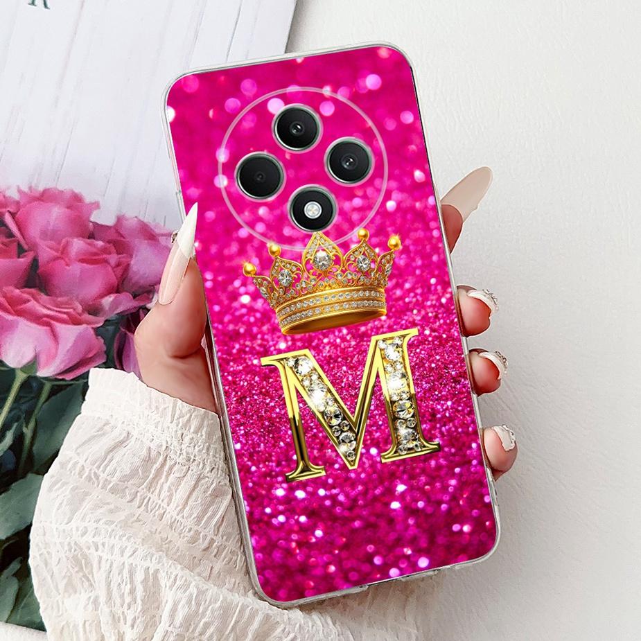 For Oppo Reno 12F 4G Case CPH2687 Cute Letters Cover Clear Silicone Case For Oppo Reno12 F Reno 12 FS Reno12F Soft Fundas Bumper