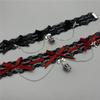 New Sexy Lace Bow Necklace for Women Gothic Punk Velvet Collar Choker Vintage Crown Pendent Necklace Strap Bow Cute Jewelry